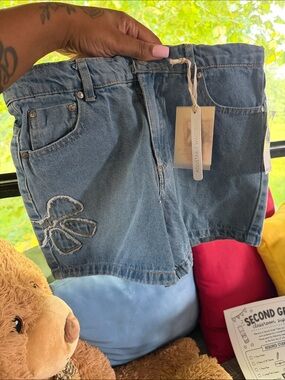 Jessica Simpson Light Blue Denim Shorts with Feather Tag